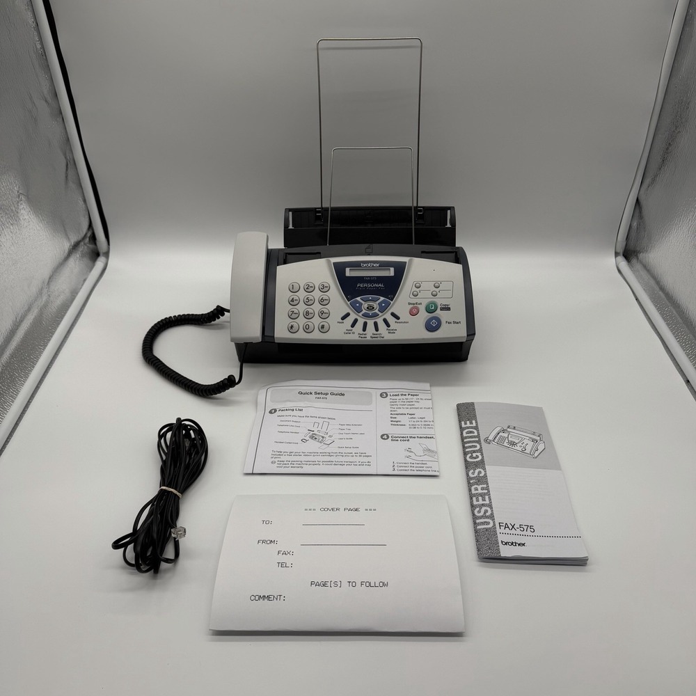 Brother FAX-575 Personal Plain Paper Fax Machine w/Phone & Copier